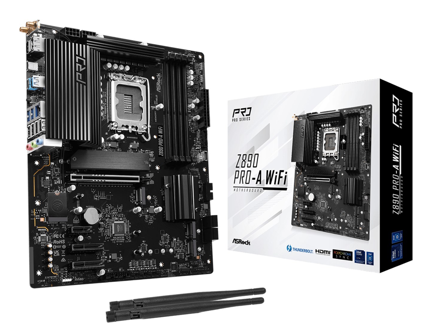MAINBOARD ASROCK Z890 PRO-A WIFI INTEL Z890 LGA 1851 (SOCKET V1) ATX 4XDDR5 LAN 2.5GB USB 3.2 ATX